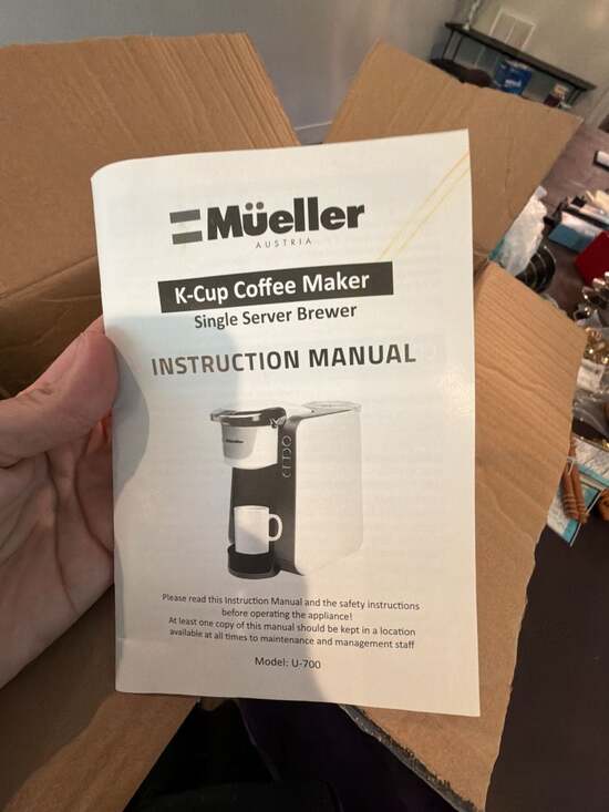 Mueller Austria U-700 Single Serve K-Cup Coffee Maker used only a few times!